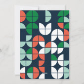 明るいカラフルノールクリスマスの幾何学的な写真 シーズンカード (裏面)