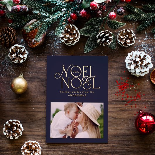 明るいカラフルノールクリスマスの幾何学的な写真 箔シーズンカード