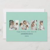 明るいカラフルノールクリスマス幾何学的4写真 シーズンカード (正面)