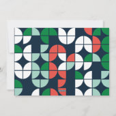 明るいカラフルノールクリスマス幾何学的4写真 シーズンカード (裏面)