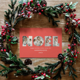 明るいカラフルノールクリスマス幾何学的4写真 シーズンカード