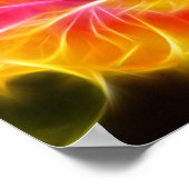 明るいカラフルハイビスカスフラワー ポスター (角)