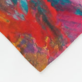 明るいカラフルハン絵を描ド抽象芸術背景 フリースブランケット (角)