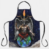 明るいカラフルバプホメットオカルト昇天 エプロン (正面)