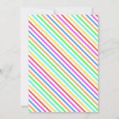 明るいカラフルバルーン任意の年齢誕生日 招待状 (裏面)