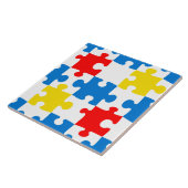 明るいカラフルパズルピースのパターン タイル (側面)