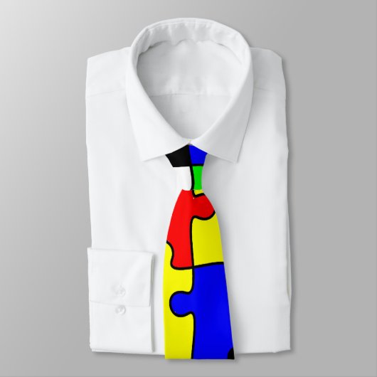 明るいカラフルパズル ネクタイ (タイ)