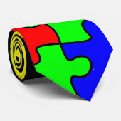 明るいカラフルパズル ネクタイ (ロール)