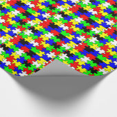 明るいカラフルパズル ラッピングペーパー (角)