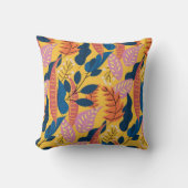 明るいカラフルパターン(熱葉帯付き) クッション (正面)