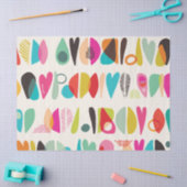 明るいカラフルパターン 薄葉紙 (クラフト)