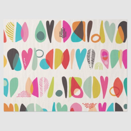 明るいカラフルパターン 薄葉紙 (正面)