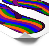 明るいカラフルビーチビーチサンダル ポスター (角)