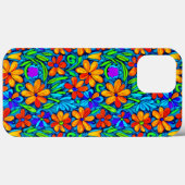 明るいカラフルフォークアートフラワー Case-Mate iPhoneケース (裏面 (横))