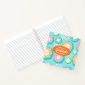 明るいカラフルフローラモダン感謝 ノートブック (内部)