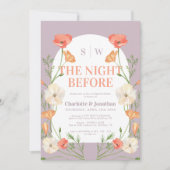 明るいカラフルフローラリハーサルディナー 招待状 (正面)