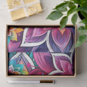 明るいカラフルフローラ曼荼羅 薄葉紙 (ギフト)