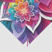 明るいカラフルフローラ曼荼羅 薄葉紙 (詳細)