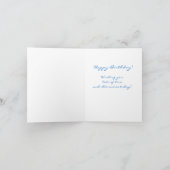 明るいカラフルフローラ渦巻形の誕生日 カード (内部)