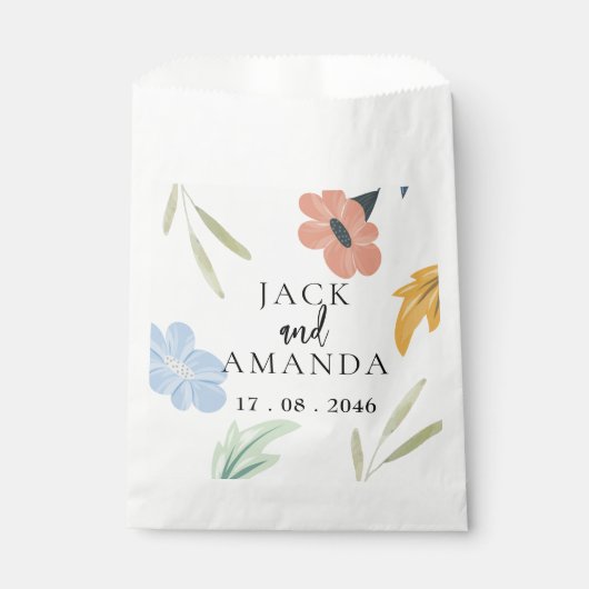 明るいカラフルフローラ結婚のパッケージ優先バッグ フェイバーバッグ (正面)