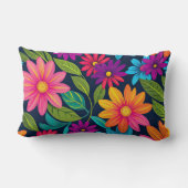 明るいカラフルフローラ ランバークッション (裏面)