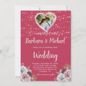 明るいカラフルフローラ 招待状 (正面)