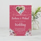 明るいカラフルフローラ 招待状 (スタンド正面)