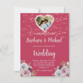 明るいカラフルフローラ 招待状 (正面)