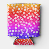 明るいカラフルフローラ 缶クーラー (正面)