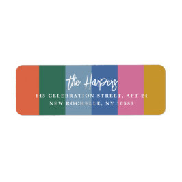 明るいカラフルブストライプのラシのスクリパーソナライズされたプト ラベル