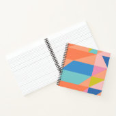 明るいカラフルブモダンルーとオレンジ色のシェイプ ノートブック (内部)