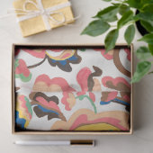 明るいカラフルボホパターンの切り離し 薄葉紙 (ギフト)