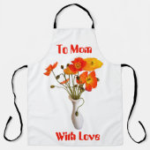 明るいカラフルポップとメッセージ エプロン (正面)