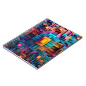 明るいカラフルミニマル幾何形状 ノートブック (左側)