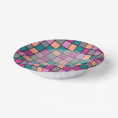 明るいカラフルメインエリアの紙プレート付きタイル ペーパーボウル (傾斜あり)