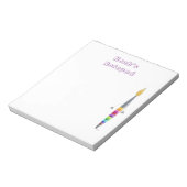 明るいカラフルメモ帳と絵筆 ノートパッド (回転)