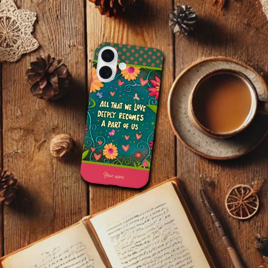 明るいカラフルラブ引用文おもしろいインスピリシティ名 Case-Mate iPhoneケース