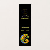 明るいカラフルリザードブランチリーフブラックイエロー 名刺 (外部フラット)