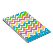 明るいカラフルレインボーシボパーソナライズされたロン ノートブック (右側)