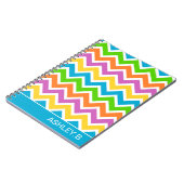 明るいカラフルレインボーシボパーソナライズされたロン ノートブック (左側)