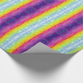 明るいカラフルワイドストライプ紙 ラッピングペーパー (角)