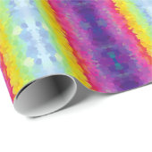 明るいカラフルワイドストライプ紙 ラッピングペーパー (ロールコーナー)