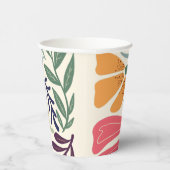 明るいカラフルワイルドフラワー抽象芸術フローラパーティー 紙コップ (右)