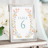 明るいカラフルワイルドフラワー春の結婚式 招待状