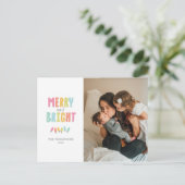 明るいカラフル写真メリーの休日はがき シーズンポストカード (スタンド正面)