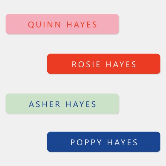 明るいカラフル名前ラベル ラベル (グループ)