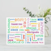 明るいカラフル多言語サンキューカード サンキューカード (スタンド正面)