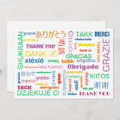明るいカラフル多言語サンキューカード サンキューカード (正面/裏面)