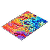 明るいカラフル大理石 ノートブック (左側)
