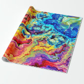 明るいカラフル大理石 ラッピングペーパー (アンロールド)